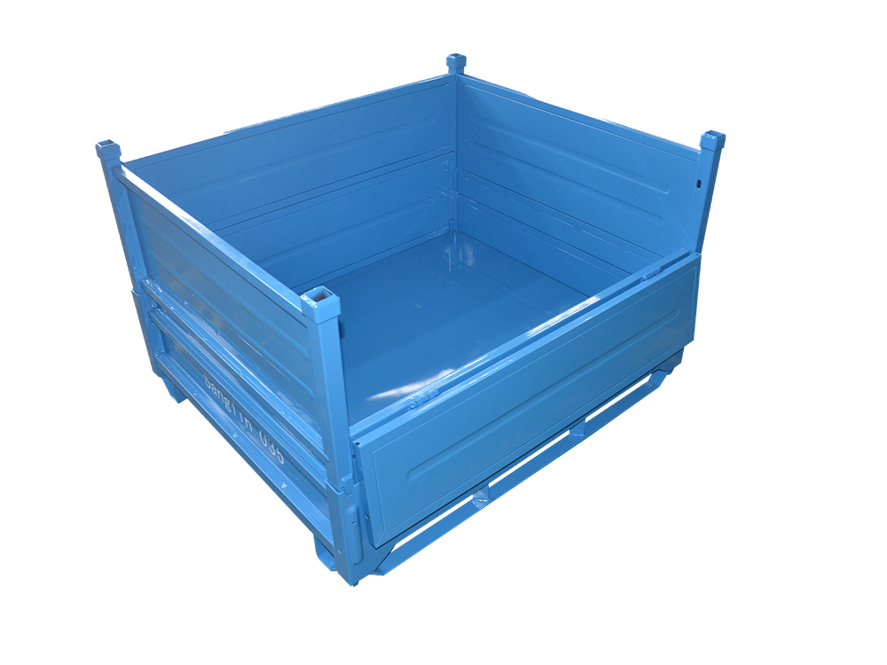 蓝色钢板箱