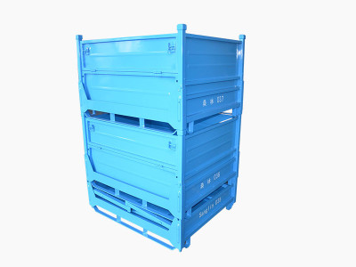 蓝色钢板箱